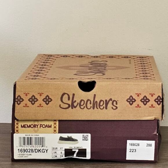 Skechers Women's Cozy Ojai Mocassin Casual Sneakers Size 7 Grey NWT - Picture 9 of 9